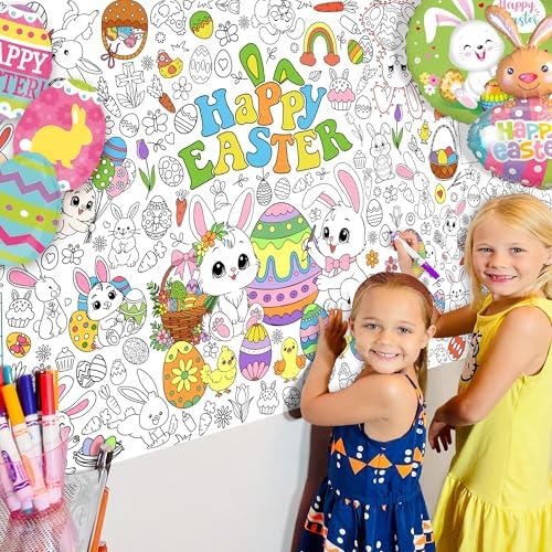 Heavyweight bleed resistant paper texture of the jumbo Easter activity sheet showcasing premium quality.