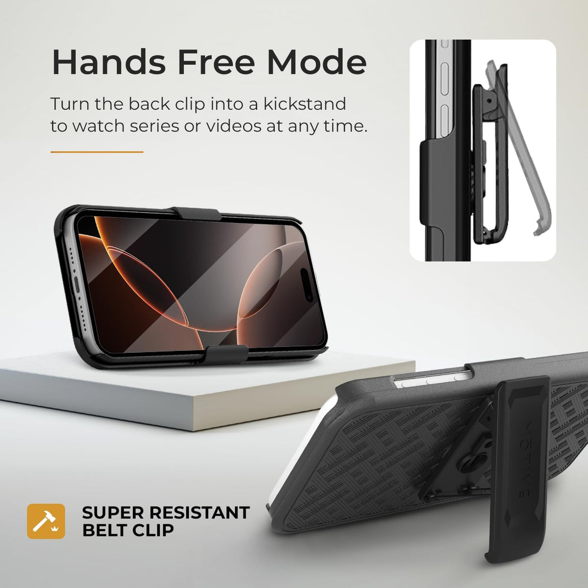 MOTIVE Ranger v1 series black case textured geometric back view