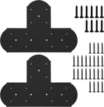 Black T Bracket, 4 pcs 13.5"x 2.9" T Shape Steel Flat Bracket Mending Plate 3mm Thickness for Wood, T Joining Brackets Connecting Brackets with Screws for Repair Wood Furniture - Image 11