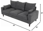 Panana L-shape sofa couch angled view with footstool