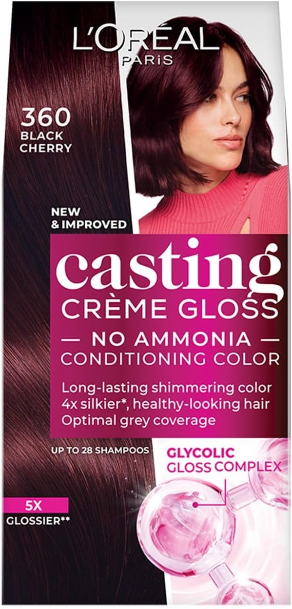 L'Oreal Paris Casting Creme Gloss Black Cherry front view packaging