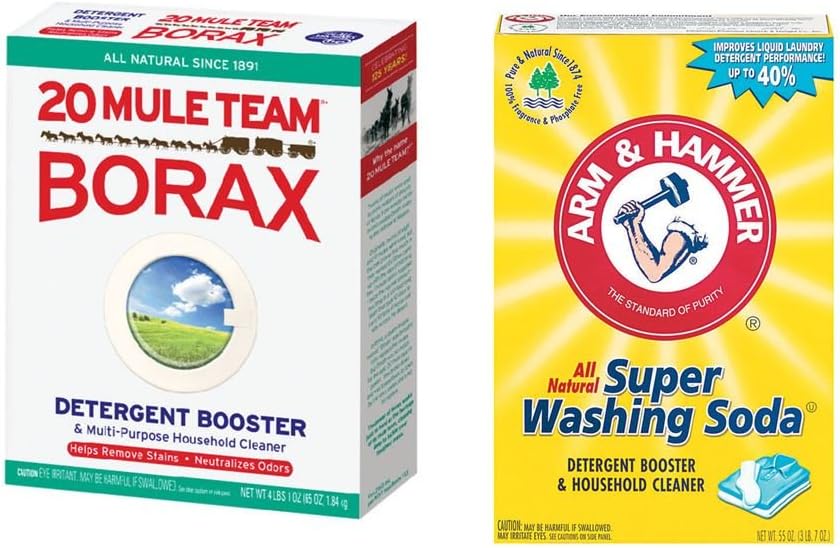 Mule Team Liquid Borax and Arm & Hammer Super Washing Soda, Variety Pack, Unscented - Image 1