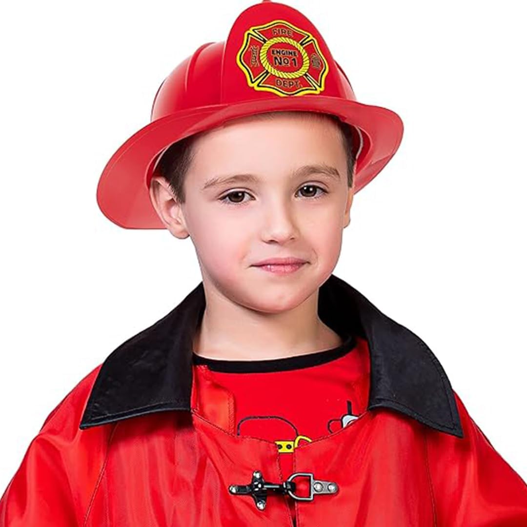 Kangaroo Firefighter Hat front view for kids pretend play