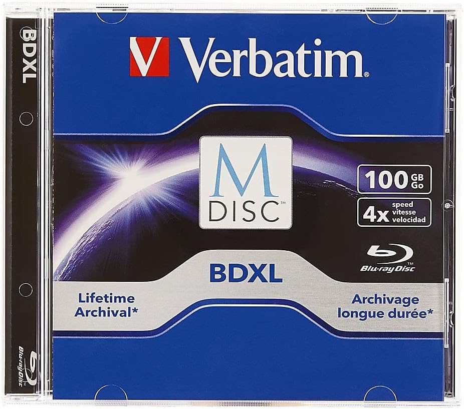 Verbatim M-Disc 4x speed recordable media stack