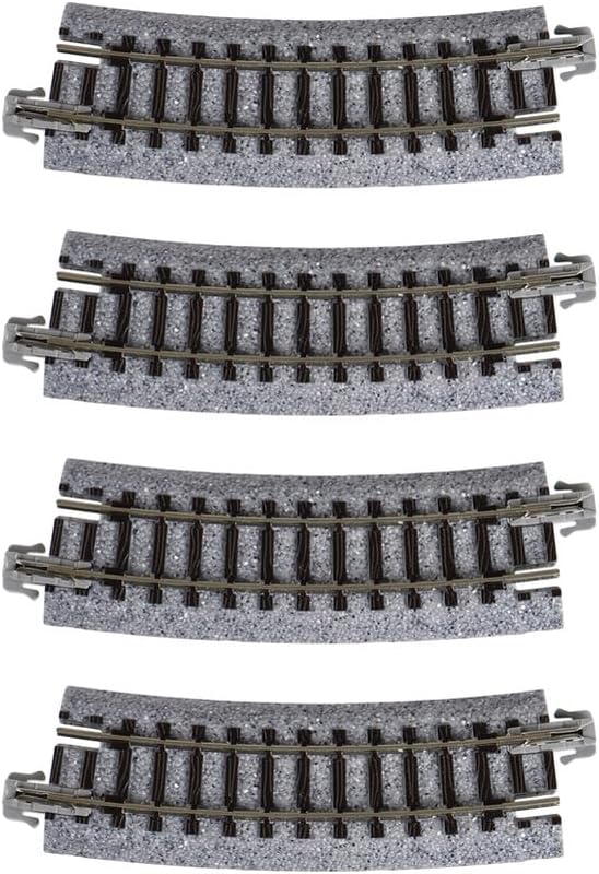 Kato USA Model Train Products Unitrack, 282mm (11") Radius 15-Degree Curve Track (4-Piece) - Image 1