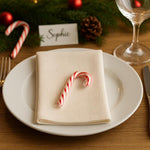 Side angle view of the imported regular size holiday edible mint candy pack.
