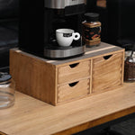 DDYURI Coffee Pods Storage Drawer Holder for Capsules - Multi Functional Desk Organizer Drawers For K cups Coffee Maker Brew - Kitchen Mini Wooden Box Chest Sideboard Counter Organization CF1D2C Dark - Image 13