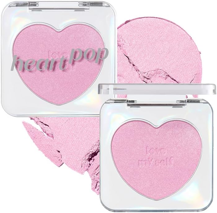 ETUDE Heart Pop Duo Blush, Pink & Beige Orange Cheek Colors, Radiant Glow & Glossy Finish, Blendable Layering Formula, Korean Makeup Artist Collab, Compact 0.2 oz - Envy Bloom - Image 14