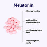 Micro Ingredients strawberry flavor melatonin supplement side profile