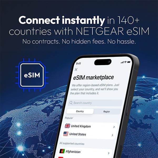 Compact international travel hotspot device showing slim profile and dimensions