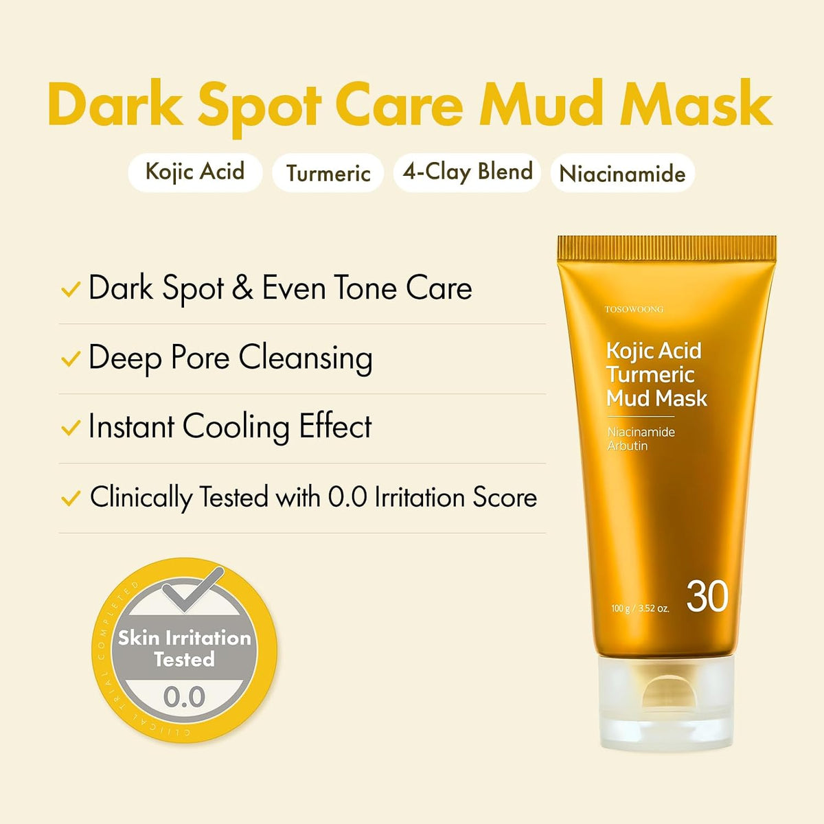 Deep pore cleansing mud formula being applied to target blackheads and excess sebum.
