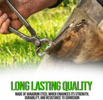 Matte dull finish surface of the professional farrier nipper