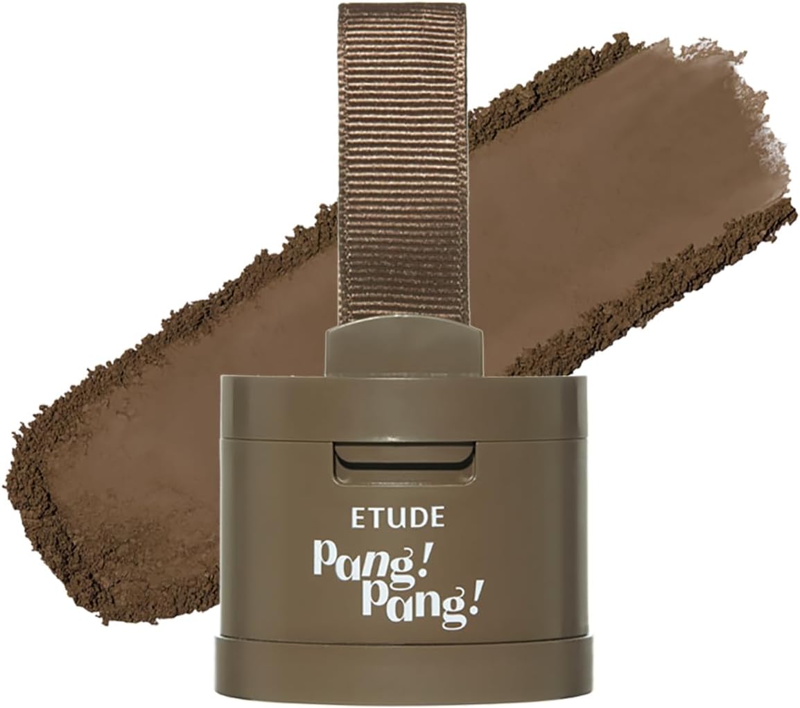 ETUDE Hair Pang Pang hair powder for men and women, Dark Brown, Waterproof, for eyebrow colors, Hairline and Thin Hair, Hairline Powder - Image 10