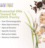 Aura Cacia lavender oil back label and instructions