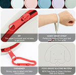 Waterproof food grade silicone pet snack pouch with zipper closure open view