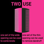 Pumtus double sided pet comb dense teeth side close up for dandruff removal.