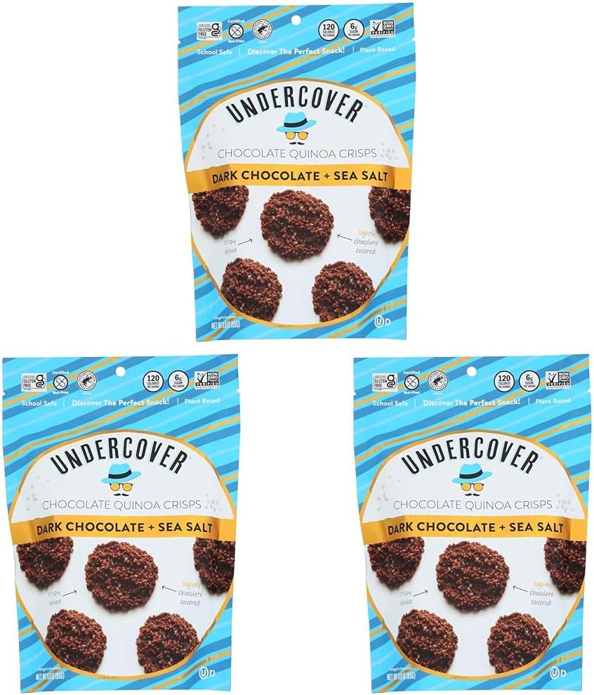 Undercover Snacks dark chocolate crisps nutritional information