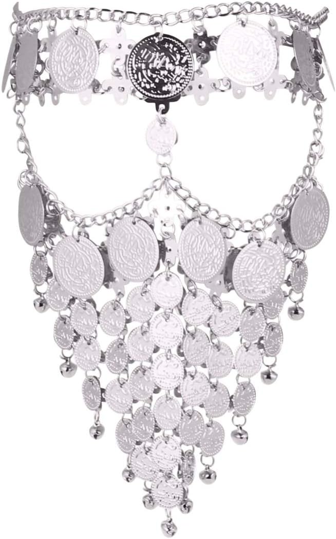 Beaupretty women masquerade mask face chain front view