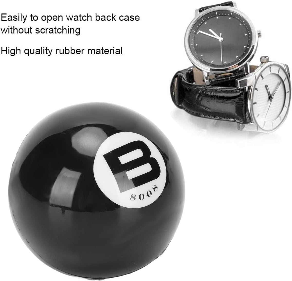 Luqeeg rubber watch repair ball showing texture and finish