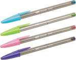 BIC Cristal Fun Ballpoint Pens hexagonal barrel design