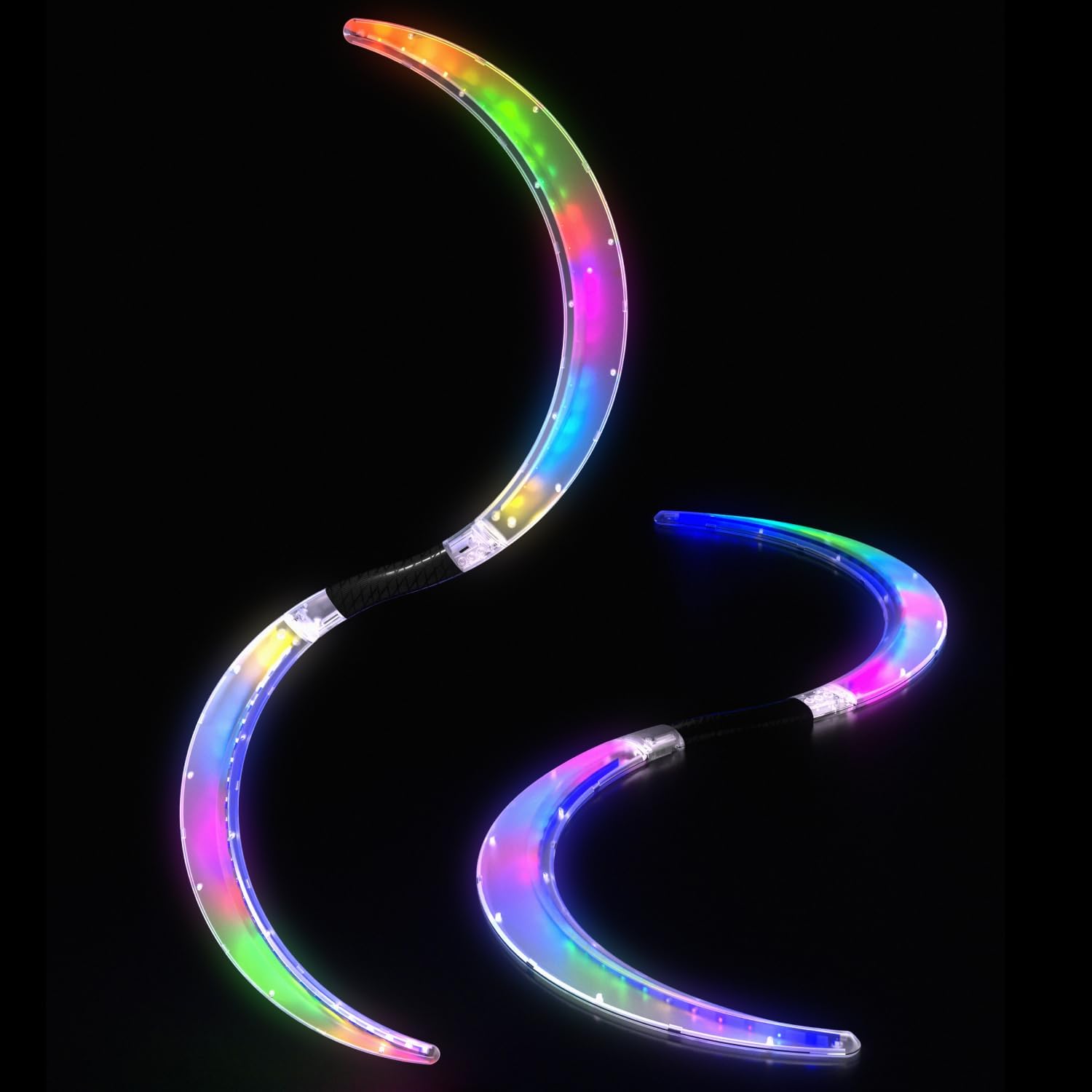 Poiloves LED S-shape poi staff front view