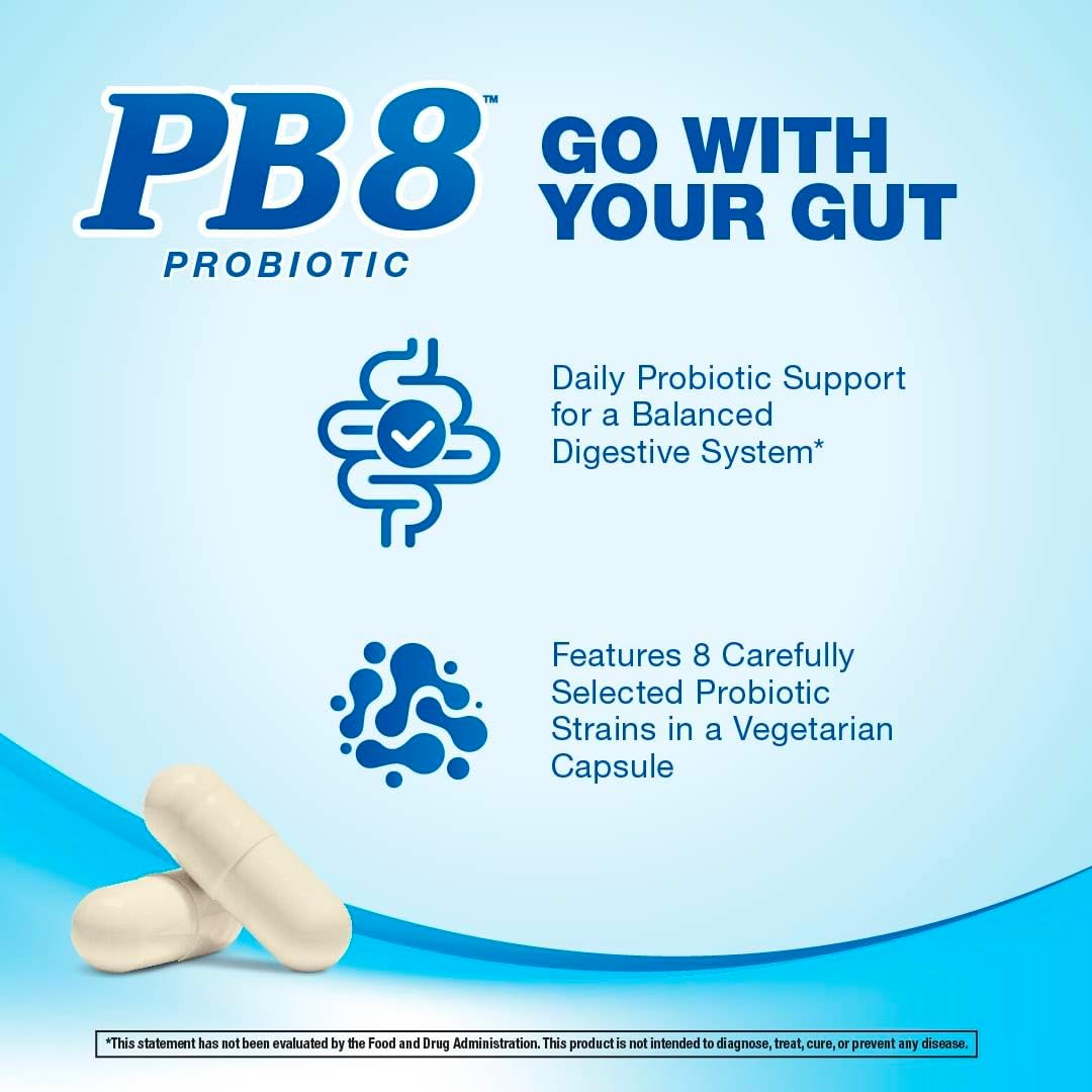 PB8 Probiotic 14 Billion CFU capsule count display