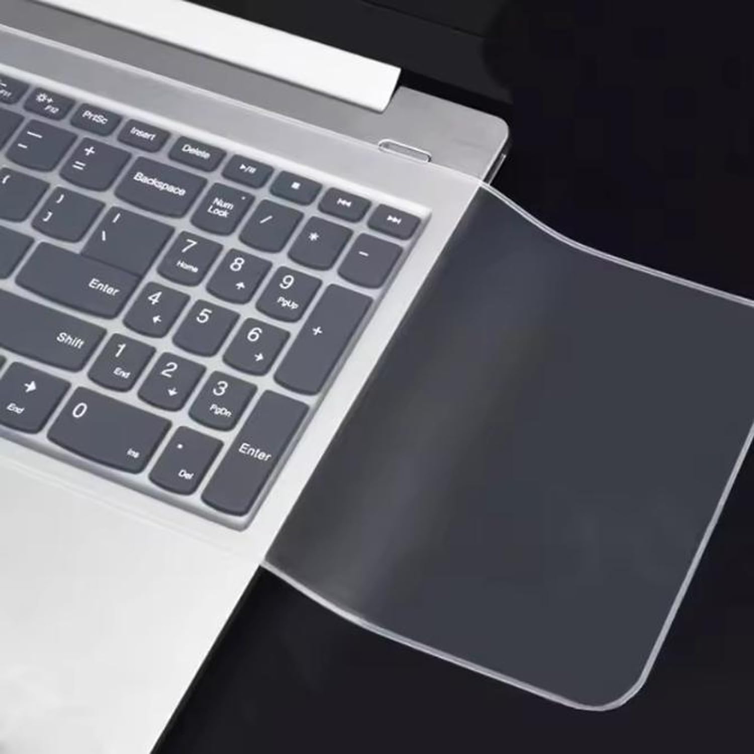 NECESORIES universal laptop keyboard protector film front view on a fourteen inch laptop
