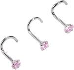 Upstore curved nose rings studs front view