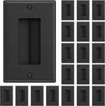 iwillink Brush Wall Plate (2 Pack), Cable Pass Through Plate, Black | Insert for Low Voltage Cables Wires, Single Gang Cable Access Strap, Wall Socket for HDTV, Home Theater Systems - Image 11