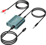 AMANKA digital to analog audio converter front view showcasing the aluminum alloy shell and inputs.