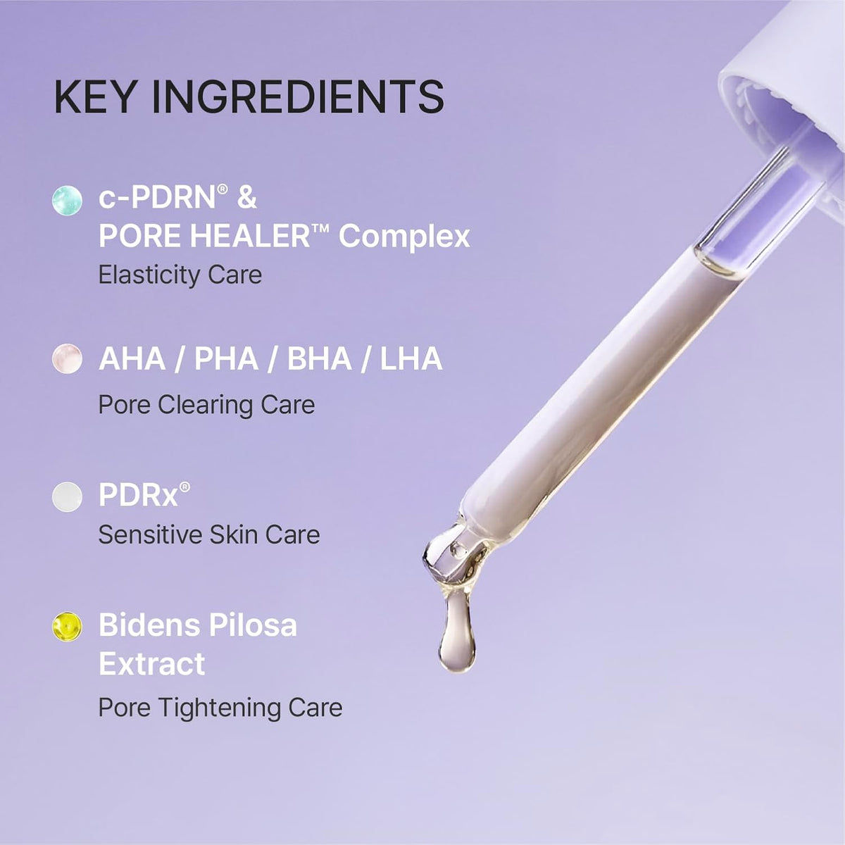 Rejuran Pore Tightening Ampoule ingredient highlights graphic