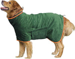 Dog Drying Coat, Microfiber Dog Drying Bag - Absorbent Pet Bathrobe for Dogs & Cats, Adjustable Collar & Belly Strap, Fast Drying Coat, Large, Grey - Image 10