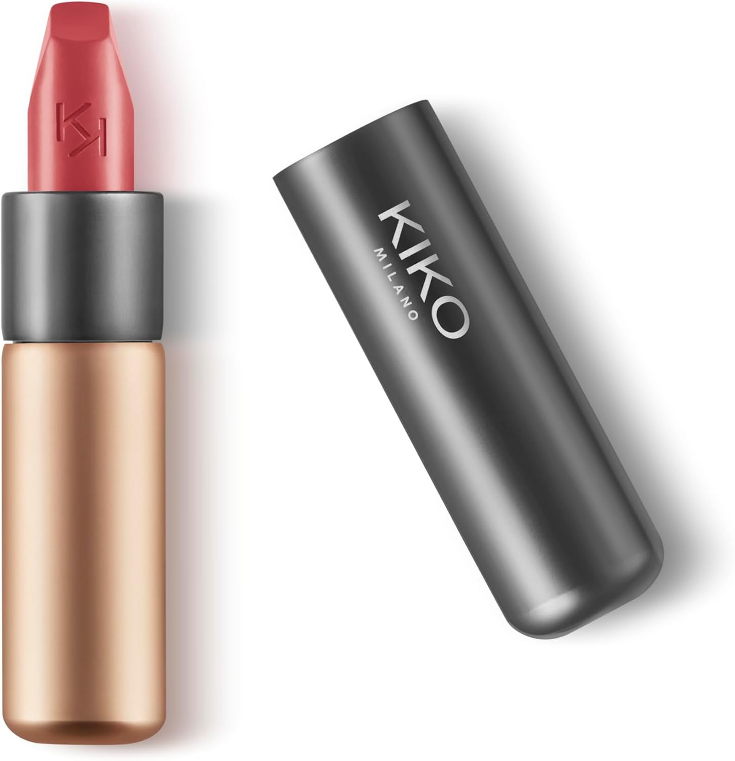 Kiko Milano Velvet Passion Matte Lipstick 316 Vintage Rose front view premium makeup packaging