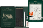 Metal tin packaging open displaying pencils