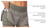 Soothfeel high waisted workout shorts waistband