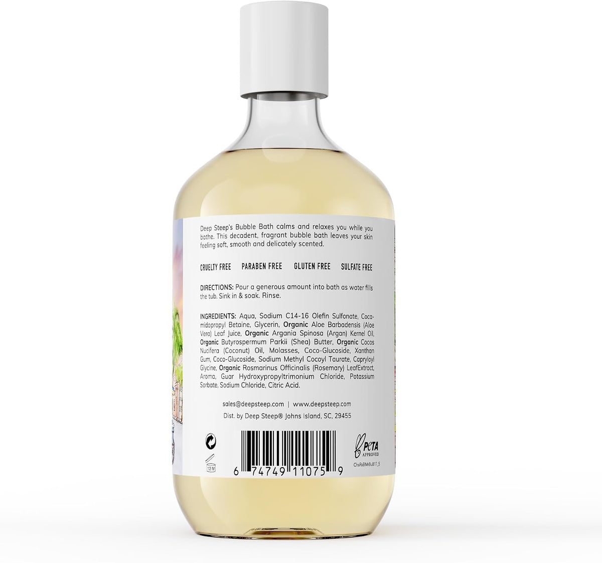 Deep Steep Charleston collection bubble bath label design