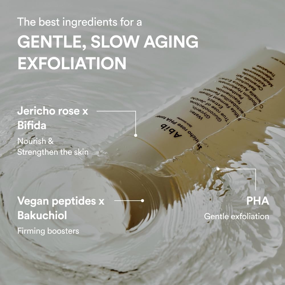 Abib slow aging resurrection plant face toner packaging details