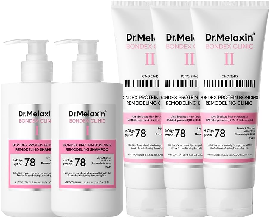Dr.Melaxin Bondex Protein Bonding Remodeling Shampoo and Conditioner set front view