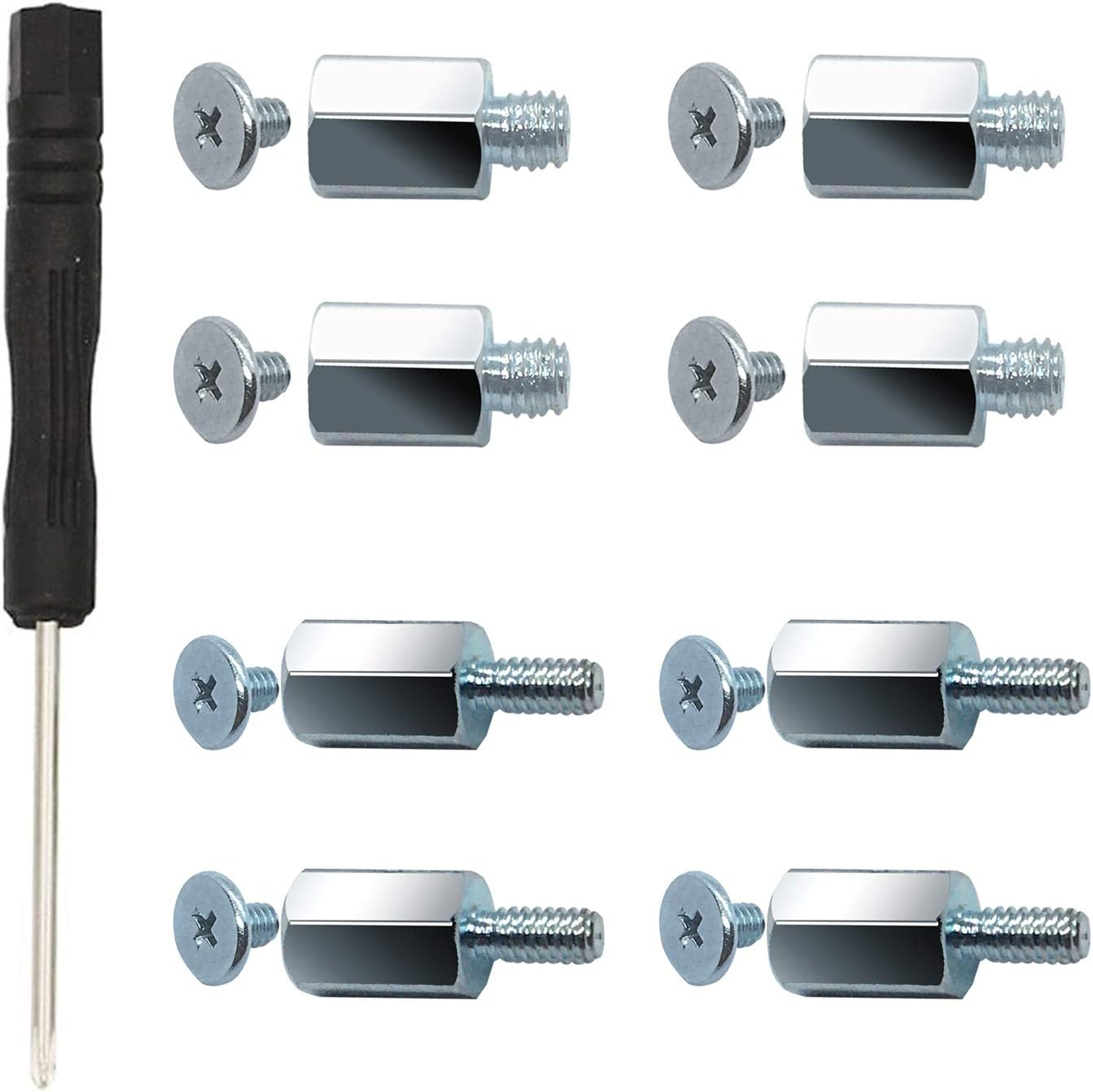 SGTKJSJS M.2 SSD mounting screws kit front view showing carbon steel standoffs and screws neatly arranged
