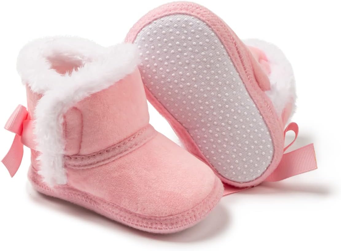 Infant Unisex Warm Fur Lining Soft Boots Baby Winter Ankle Non-Slip Rubber Texture Sole Toddler Winter Snow Crib Shoes - Image 14