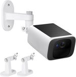 ALERTCAM adjustable wall mount bracket front view showing the clean white finish and premium threaded camera screw.
