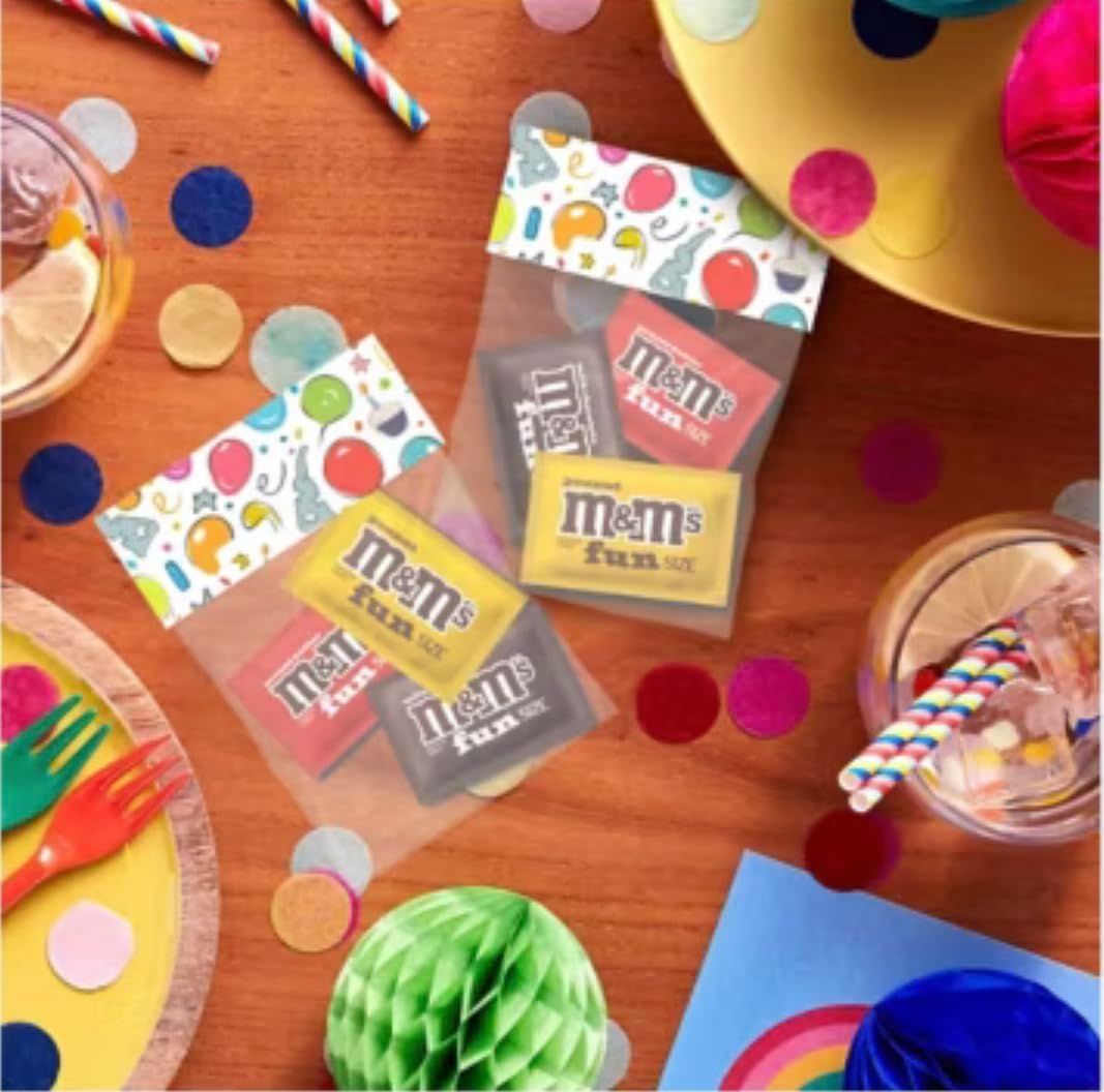 Authentic USA sourced M&MS ninety piece variety mix display showing individual packaging