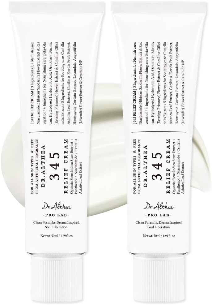 Dr.Althea 345 Relief Cream tube front view premium Korean blemish moisturizer