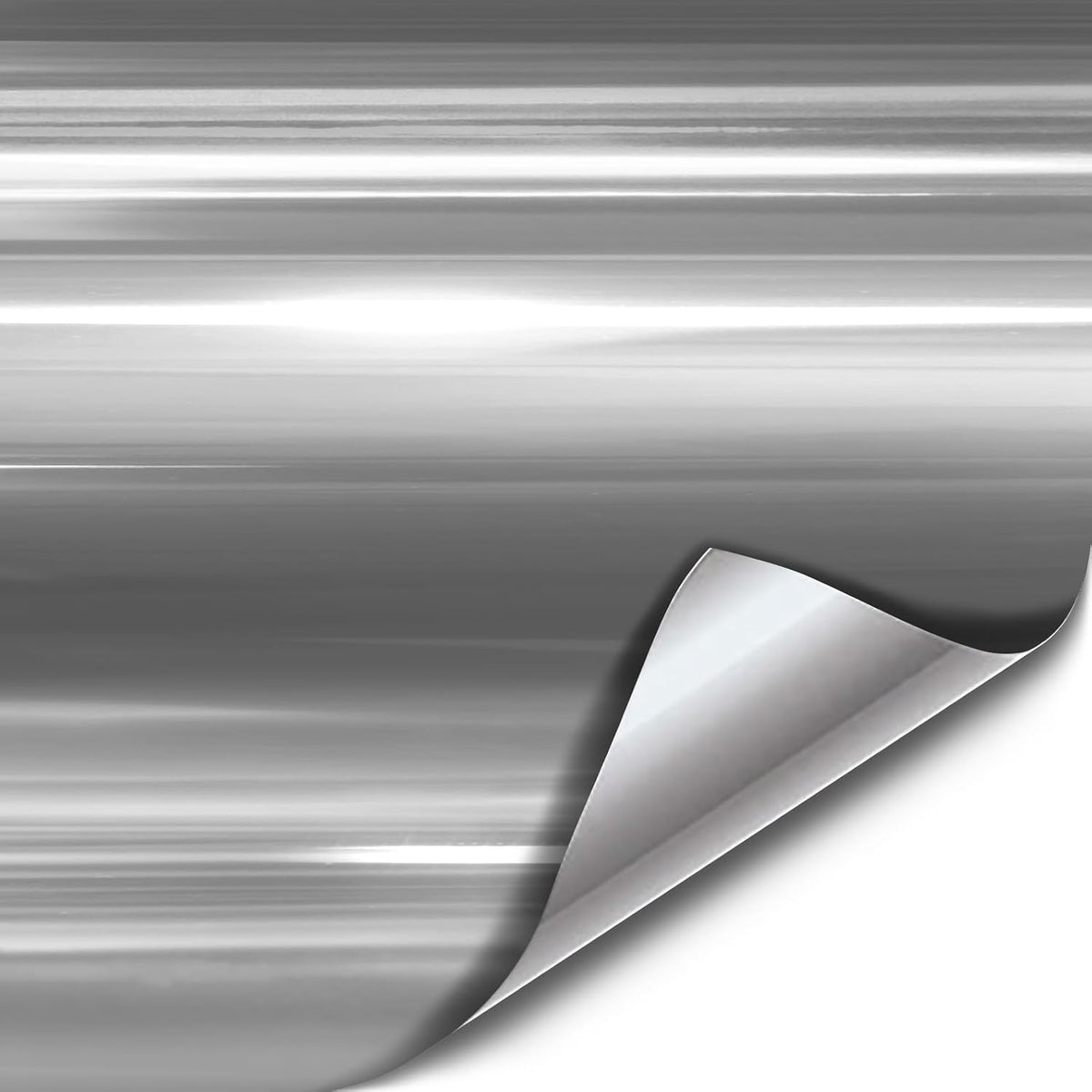VViViD silver chrome DIY decal sheet roll close up