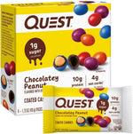 Quest Nutrition Coated Candies Chocolatey Peanut front view protein snacks