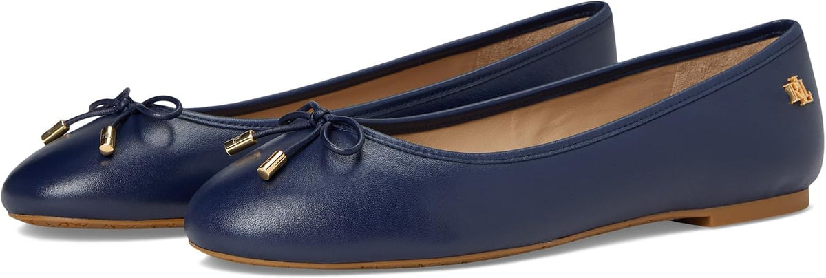Lauren Ralph Lauren Jayna Nappa Leather Flat front view