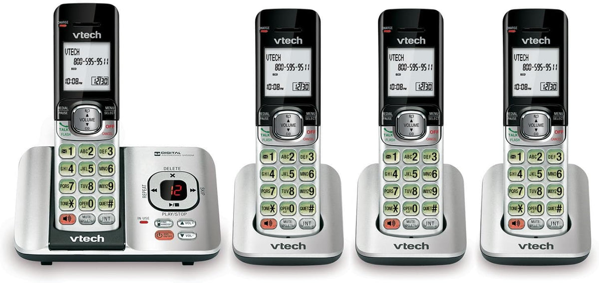 VTech CS6719-2 2-Handset Cordless Phone with Caller ID/Call Waiting, Handset Intercom & Backlit Display/Keypad, Silver - Image 11