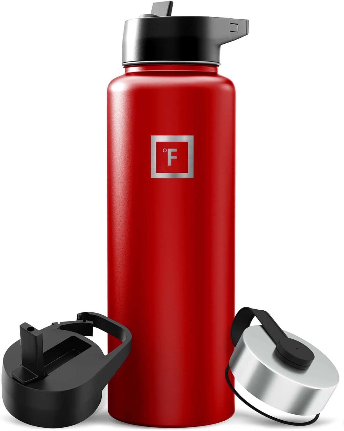 IRON degreesFLASK Camping & Hiking Hydration Flask with Straw, Wide Mouth Insulated Stainless Steel Sports Water Bottle - 40 oz Twilight Blue - Image 10