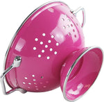 Reston Lloyd enameled colander stainless steel rim detail