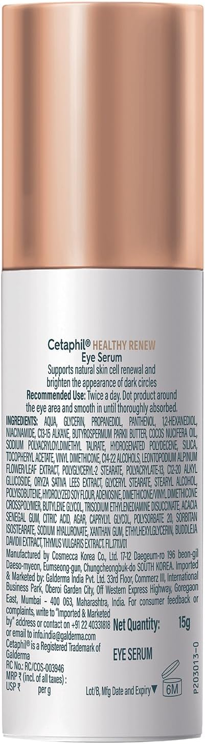 Cetaphil Healthy Renew Anti-Ageing Eye Serum 15 g | Lightweight Gel for Dark Circles, Fine Lines & Puffiness, Hydrating Eye Treatment - Image 10